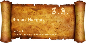 Boros Morgan névjegykártya